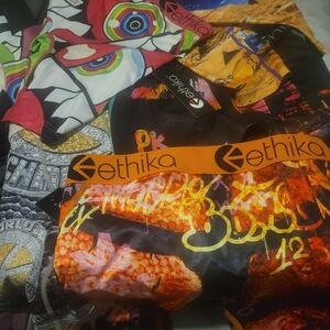 Ethika Kids Boxers Colorful Graphic Boxers with Orange Accents